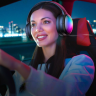 SOUND GO - B3 black. Беспроводные наушники с микрофоном и подсветкой