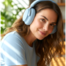 SOUND GO - B7 ANC sky blue. Беспроводные наушники с активным шумоподавлением