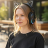 YOU CAT - GT805 black cat. Беспроводные игровые наушники с ушками кошки и подсветкой