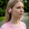 SOUND GO - T50 розовые. Спортивные беспроводные наушники Open-Ear